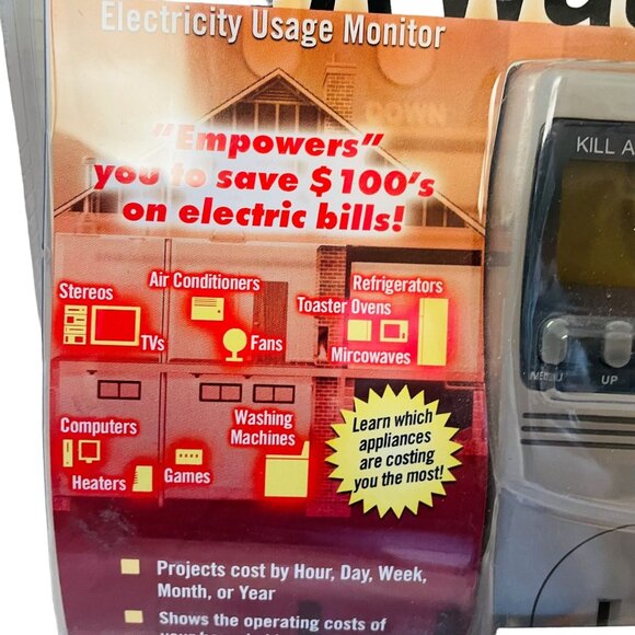 Kill A Watt EZ Electricity Usage Monitor 5 1/3 x 6" - Picture 4 of 5